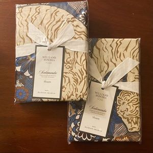 TWO EURO SHAMS Williams-Sonoma Siberian Tiger NEW